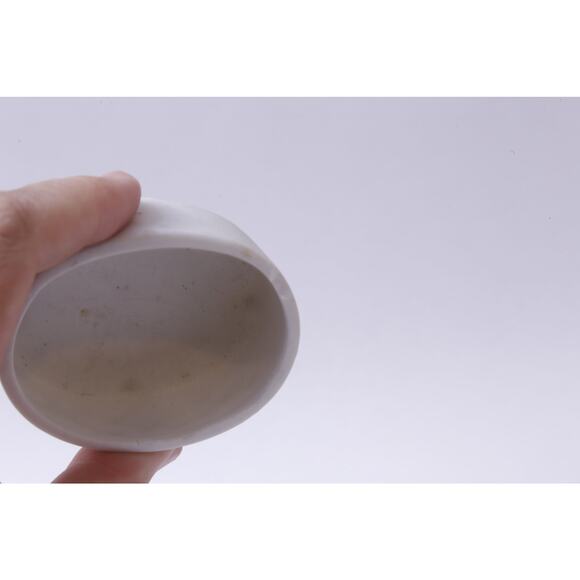 Two Birds, Couple, Ceramic, Oval Box, Floral Pattern, White, 4" Tall, Jewelry, - Picture 3 of 4